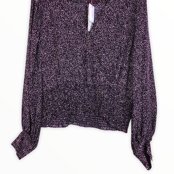 Parker Matilda Funfetti Silk Smocked Surplice Top NWT - Picture 7 of 14